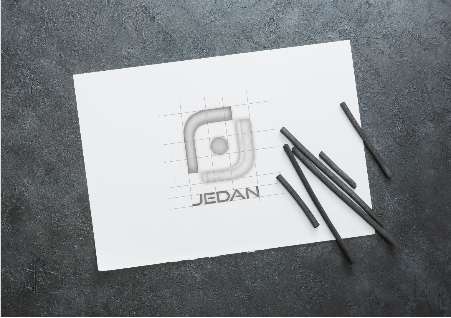 Boceto de logo de JEDAN